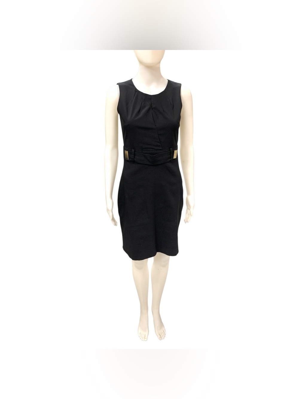 Sandro Ferrone Sleeveless Black Belted Mini Dress Size S